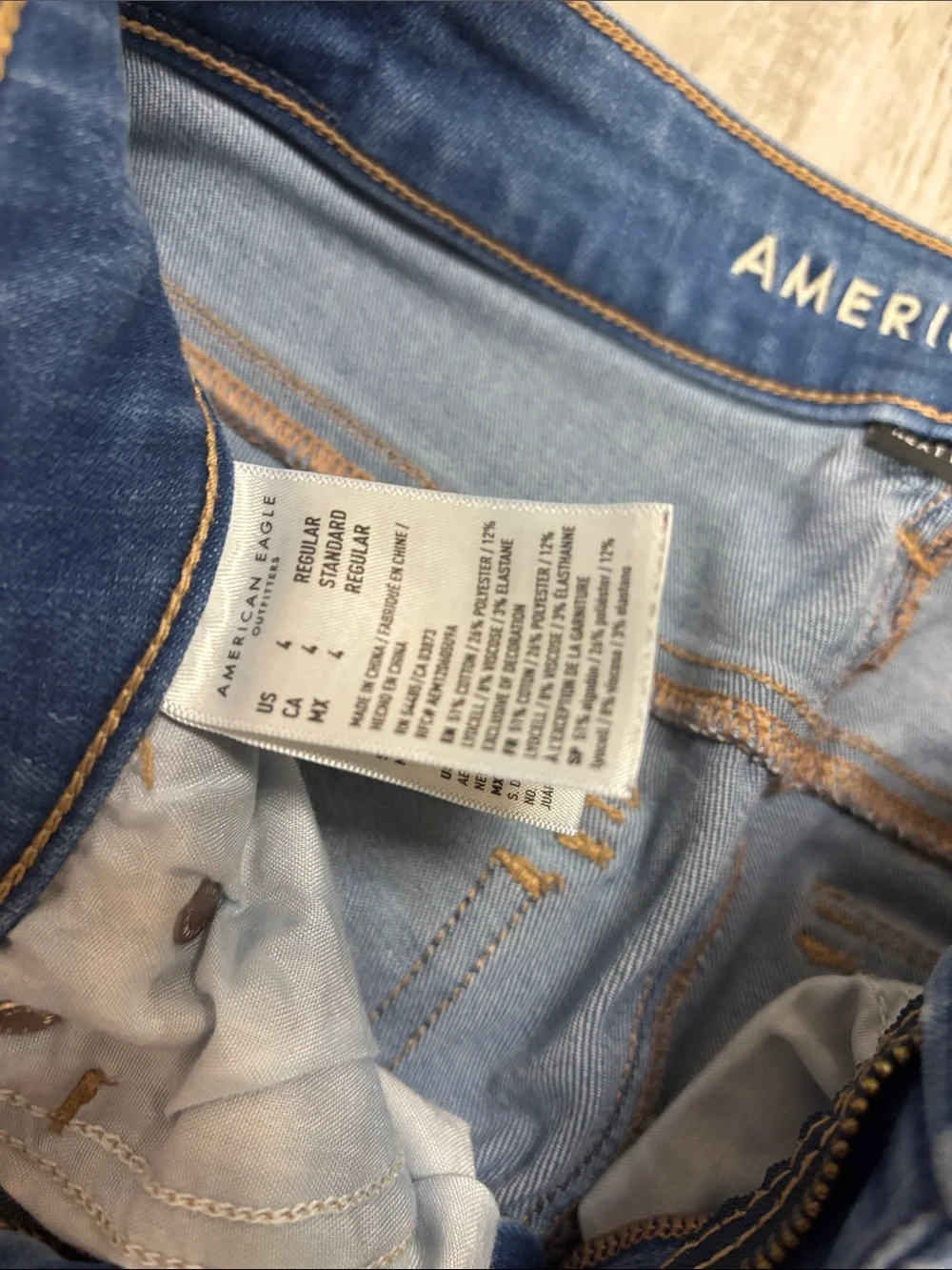 American Eagle Outfitters Women's Distressed Skinny Jeans - Blue - Picture 2 of 3